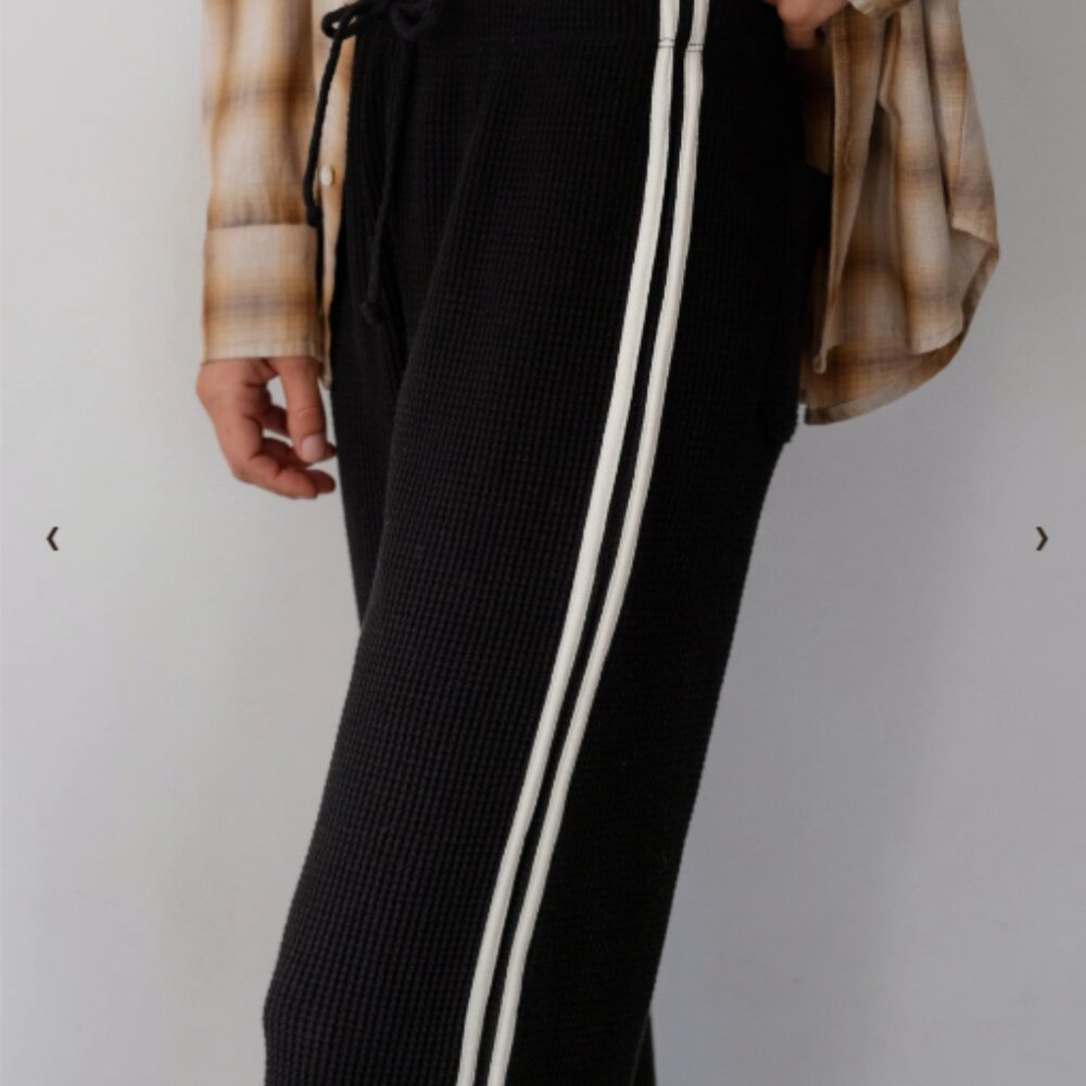 Donni The Thermal Crop Stripe Pant - S